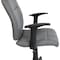 Flash Furniture Mid-Back Gray Quilted Vinyl Swivel Task Office Chair with Arms GO-1691-1-GY-A-GG - alternate 7